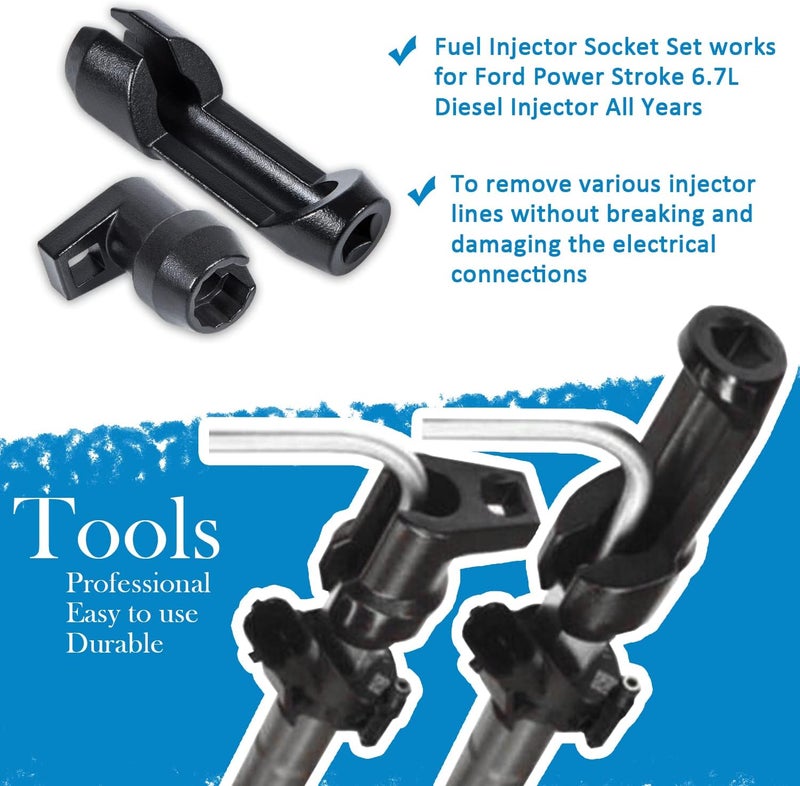 USSKYBOY Fuel Injector Socket Set and Injector Removal Tool (3418) Fit for Ford Powerstroke Diesel 6.7L 2011-2018 F-250 F-350 F-450 F-550 - Image 3